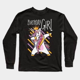 Unicorn Birthday Girl Gift Long Sleeve T-Shirt